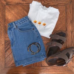 Vintage look denim skirt